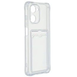 Силиконовый чехол для Realme 10 Pro 5G Silicone Card Holder Case с защитой камеры Прозрачный