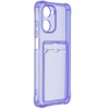 Силиконовый чехол для Realme 10 Pro 5G Silicone Card Holder Case с защитой камеры Сиреневый