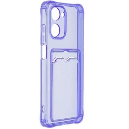 Силиконовый чехол для Realme 10 Pro 5G Silicone Card Holder Case с защитой камеры Сиреневый