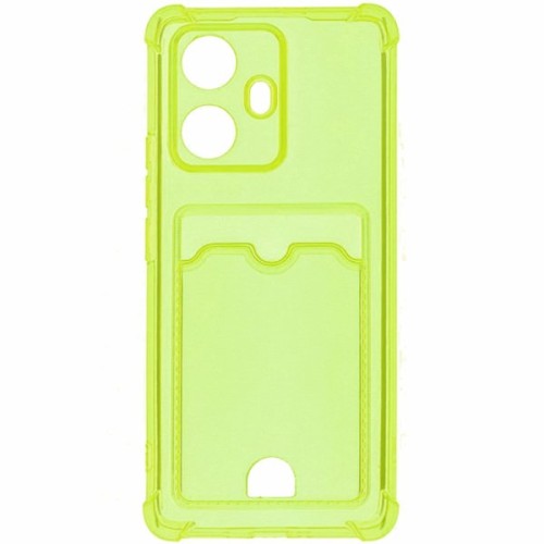 Силиконовый чехол для Realme 10 Pro+ 5G Silicone Card Holder Case с защитой камеры Желтый