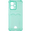 Силиконовый чехол для Realme 10 Pro+ 5G Silicone Card Holder Case с защитой камеры Мятный