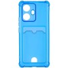 Силиконовый чехол для Realme 10 Pro+ 5G Silicone Card Holder Case с защитой камеры Синий
