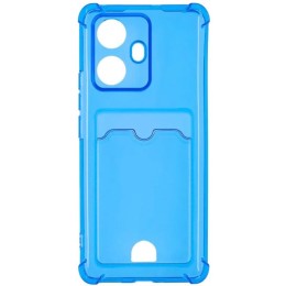 Силиконовый чехол для Realme 10 Pro+ 5G Silicone Card Holder Case с защитой камеры Синий