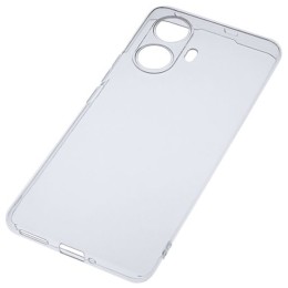 Силиконовый чехол для Realme 10 Pro+ 5G TPU 1мм с защитой камеры Прозрачный