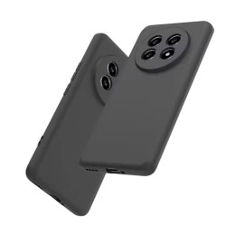 Силиконовый чехол для Realme 13 Pro TPU mate 1mm с защитой камеры Черный