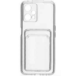 Силиконовый чехол для Realme 9 5G Silicone Card Holder Case с защитой камеры Прозрачный