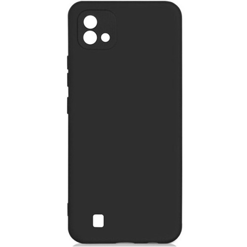 Силиконовый чехол для Realme C11 2021 Soft с микрофиброй Черный