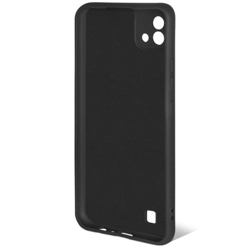 Силиконовый чехол для Realme C11 2021 Soft с микрофиброй Черный