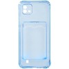 Силиконовый чехол для Realme C11 2021 Silicone Card Holder Case с защитой камеры Голубой