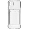 Силиконовый чехол для Realme C11 2021 Silicone Card Holder Case с защитой камеры Прозрачный