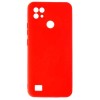 Силиконовый чехол для Realme C21 Soft Matte с защитой камеры Красный