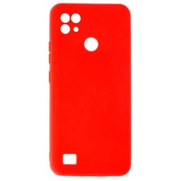 Силиконовый чехол для Realme C21 Soft Matte с защитой камеры Красный