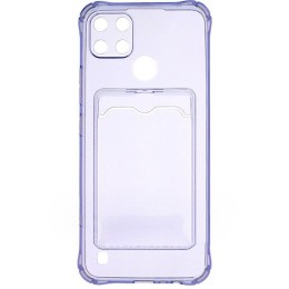 Силиконовый чехол для Realme C21Y Silicone Card Holder Case Сиреневый