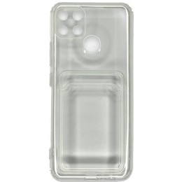 Силиконовый чехол для Realme C21Y Silicone Card Holder Case Прозрачный
