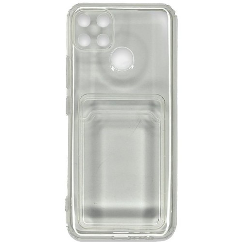 Силиконовый чехол для Realme C21Y Silicone Card Holder Case Прозрачный