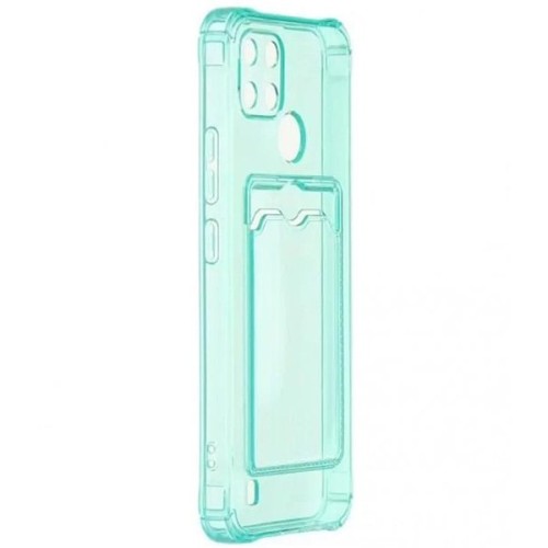Силиконовый чехол для Realme C21Y Silicone Card Holder Case Мятный
