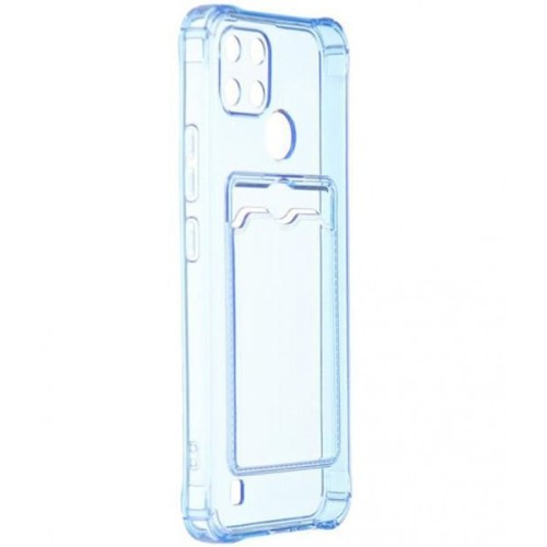 Силиконовый чехол для Realme C21Y Silicone Card Holder Case Голубой