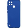 Силиконовый чехол для Realme C21Y Soft с микрофиброй Синий