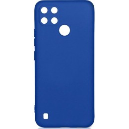 Силиконовый чехол для Realme C21Y Soft с микрофиброй Синий