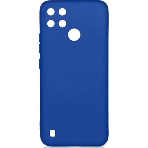 Силиконовый чехол для Realme C21Y Soft с микрофиброй Синий