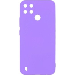 Силиконовый чехол для Realme C25S Soft с микрофиброй Фиолетовый