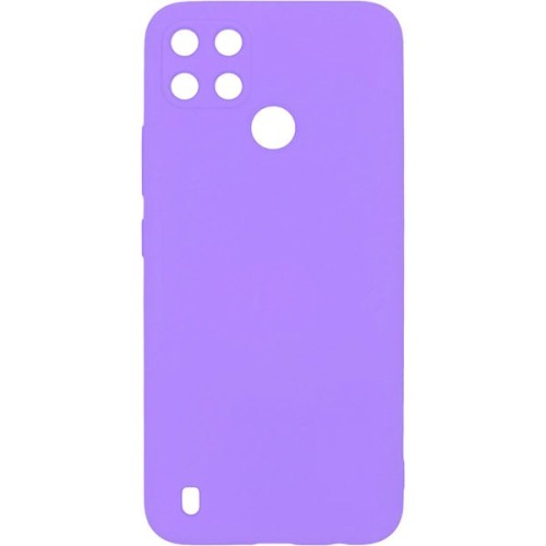 Силиконовый чехол для Realme C25S Soft с микрофиброй Фиолетовый