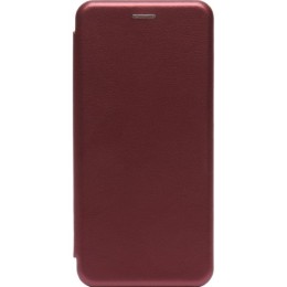Чехол книжка для Realme C30 Fashion Case на магнитах с визитницей Темно красный