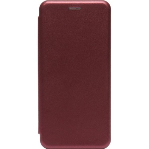 Чехол книжка для Realme C30 Fashion Case на магнитах с визитницей Темно красный