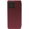 Чехол книжка для Realme C30 Fashion Case на магнитах с визитницей Темно красный