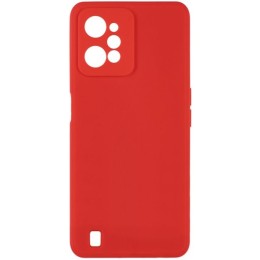 Силиконовый чехол для Realme C31 Soft Matte с микрофиброй Красный
