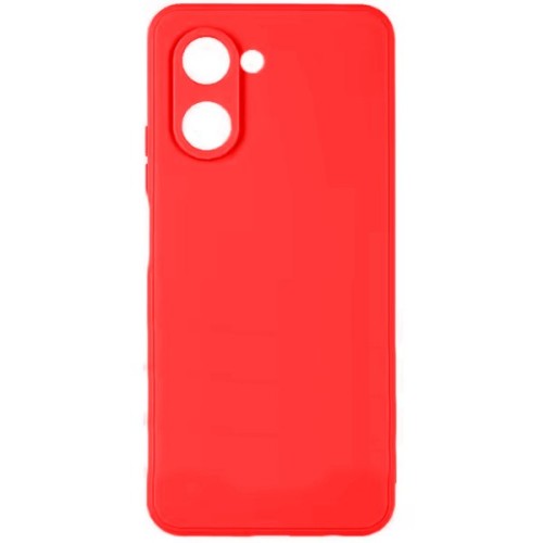 Силиконовый чехол для Realme C33 Soft Matte с микрофиброй Красный