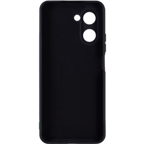 Силиконовый чехол для Realme C33 Soft Matte с микрофиброй Черный