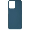 Силиконовый чехол для Realme C35 Soft Matte с микрофиброй Синий