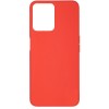 Силиконовый чехол для Realme C35 Soft Matte с микрофиброй Красный