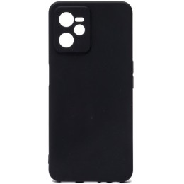 Силиконовый чехол для Realme C35 TPU 1мм с защитой камеры Черный матовый