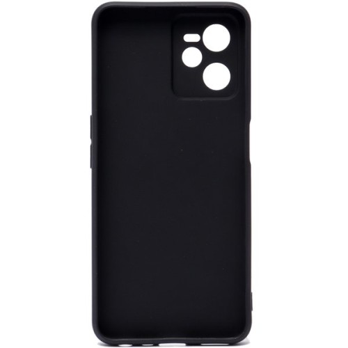 Силиконовый чехол для Realme C35 TPU 1мм с защитой камеры Черный матовый
