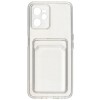 Силиконовый чехол для Realme C35 Silicone Card Holder Case с защитой камеры Прозрачный