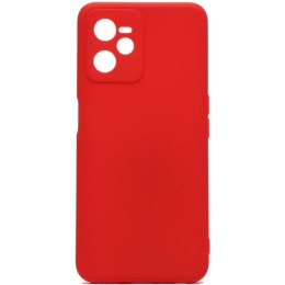 Силиконовый чехол для Realme C35 Soft Matte с защитой камеры Красный