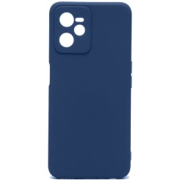Силиконовый чехол для Realme C35 Soft Matte с защитой камеры Синий