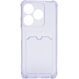 Силиконовый чехол для Realme C53 Silicone Card Holder с защитой камеры Сиреневый