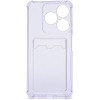 Силиконовый чехол для Realme C53 Silicone Card Holder с защитой камеры Сиреневый