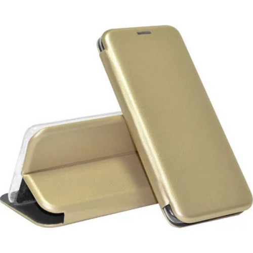 Чехол-книжка для Realme C53 Fashion Case на магнитах с визитницей Золотой