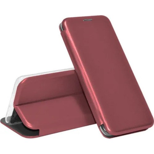 Чехол-книжка для Realme C53 Fashion Case на магнитах с визитницей Темно-красный