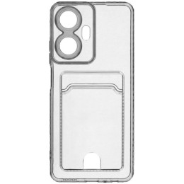 Силиконовый чехол для Realme C55 Silicone Card Holder с защитой камеры Прозрачный