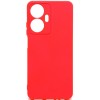 Силиконовый чехол для Realme C55 Soft Matte с микрофиброй Красный