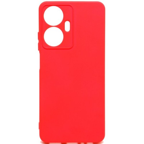 Силиконовый чехол для Realme C55 Soft Matte с микрофиброй Красный