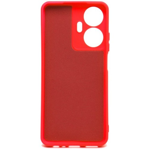 Силиконовый чехол для Realme C55 Soft Matte с микрофиброй Красный