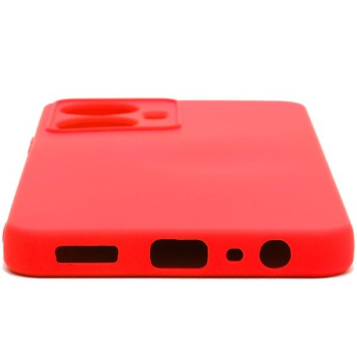 Силиконовый чехол для Realme C55 Soft Matte с микрофиброй Красный
