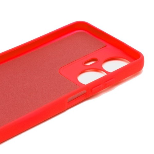 Силиконовый чехол для Realme C55 Soft Matte с микрофиброй Красный