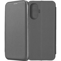 Чехол-книжка для Realme C55 Fashion Case на магнитах с визитницей Темно-серый
